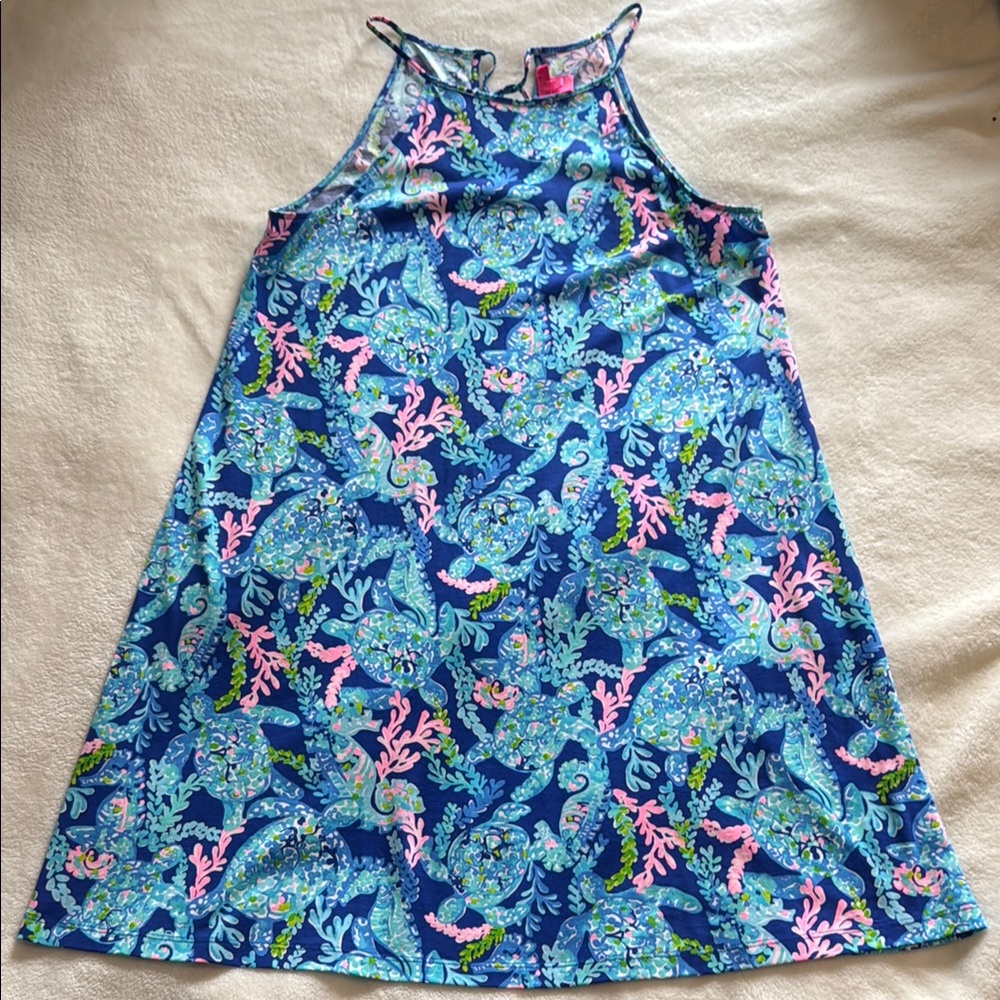 Lilly Pulitzer Margot Dress Corsica Blue Turtle Villa